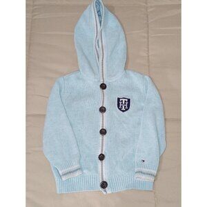 Tommy Hilfiger Boys Sweater Size 2T Hooded Buttons